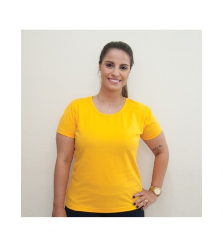 BabyLook Feminina Amarelo Ouro