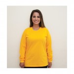 Manga Longa Plus Size Amarelo Ouro