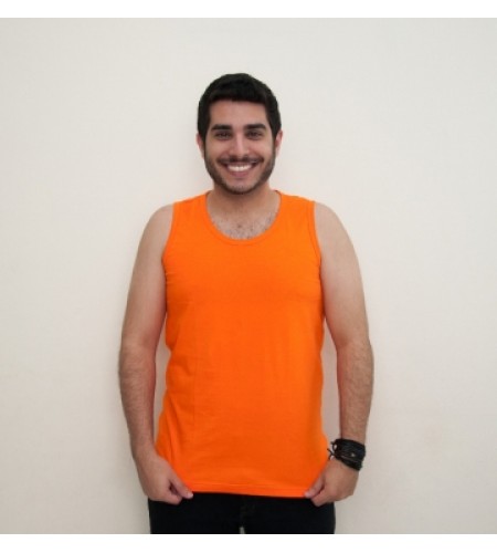 Regata Plus Size Masculina Laranja