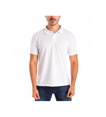 Polo Masculina de Piquet Branca